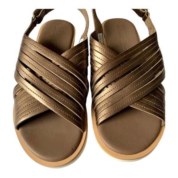 Timberland Adley Shore Cross Band Leather Sandals in Bronze - Picture 7 of 8